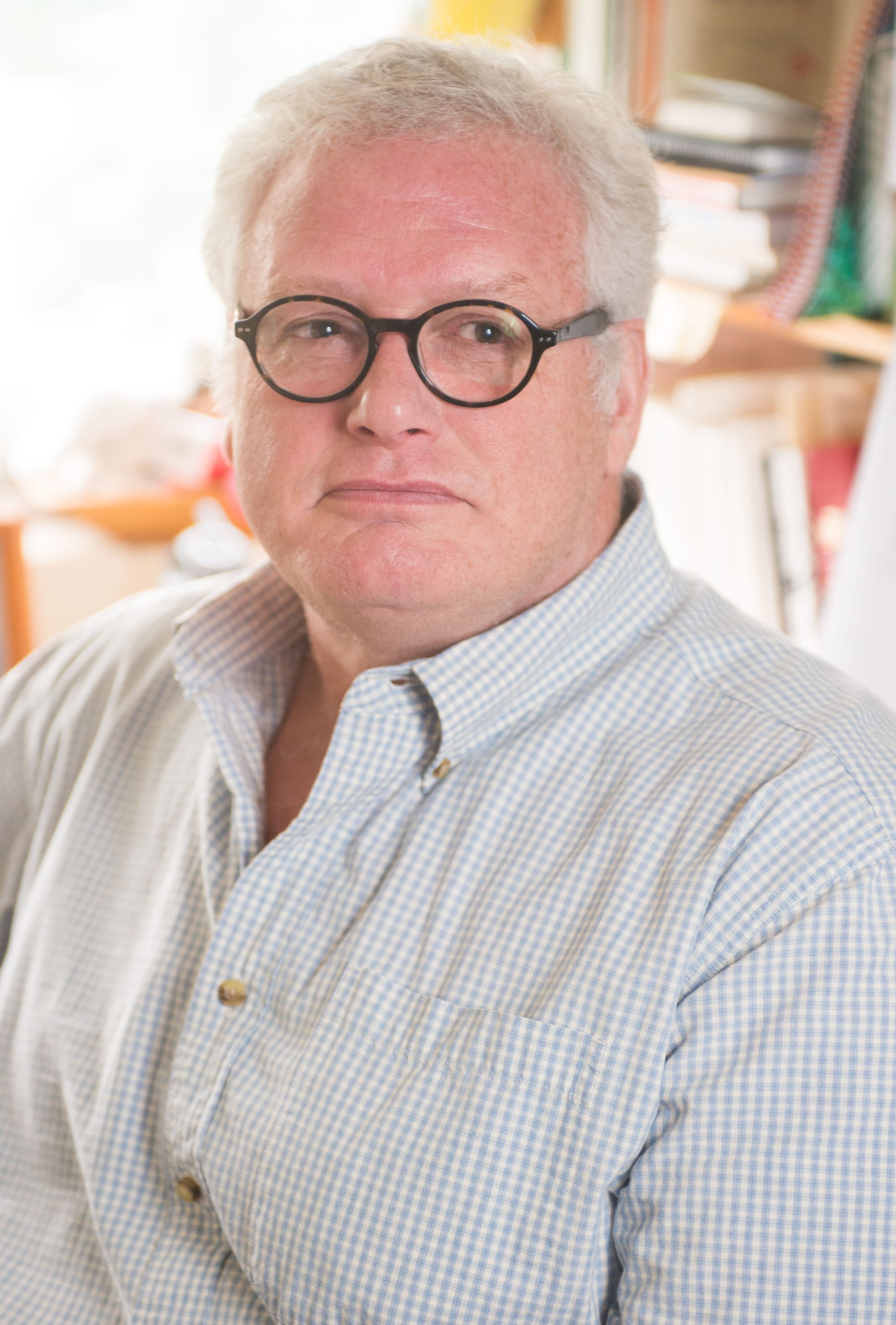 Chip Petrea works in his office at the Agriculture Engineering and Sciences Building on the University of Illinois campus. Petrea earned his master’s degree from the University in 1989 and Ph.D. in 1997.
