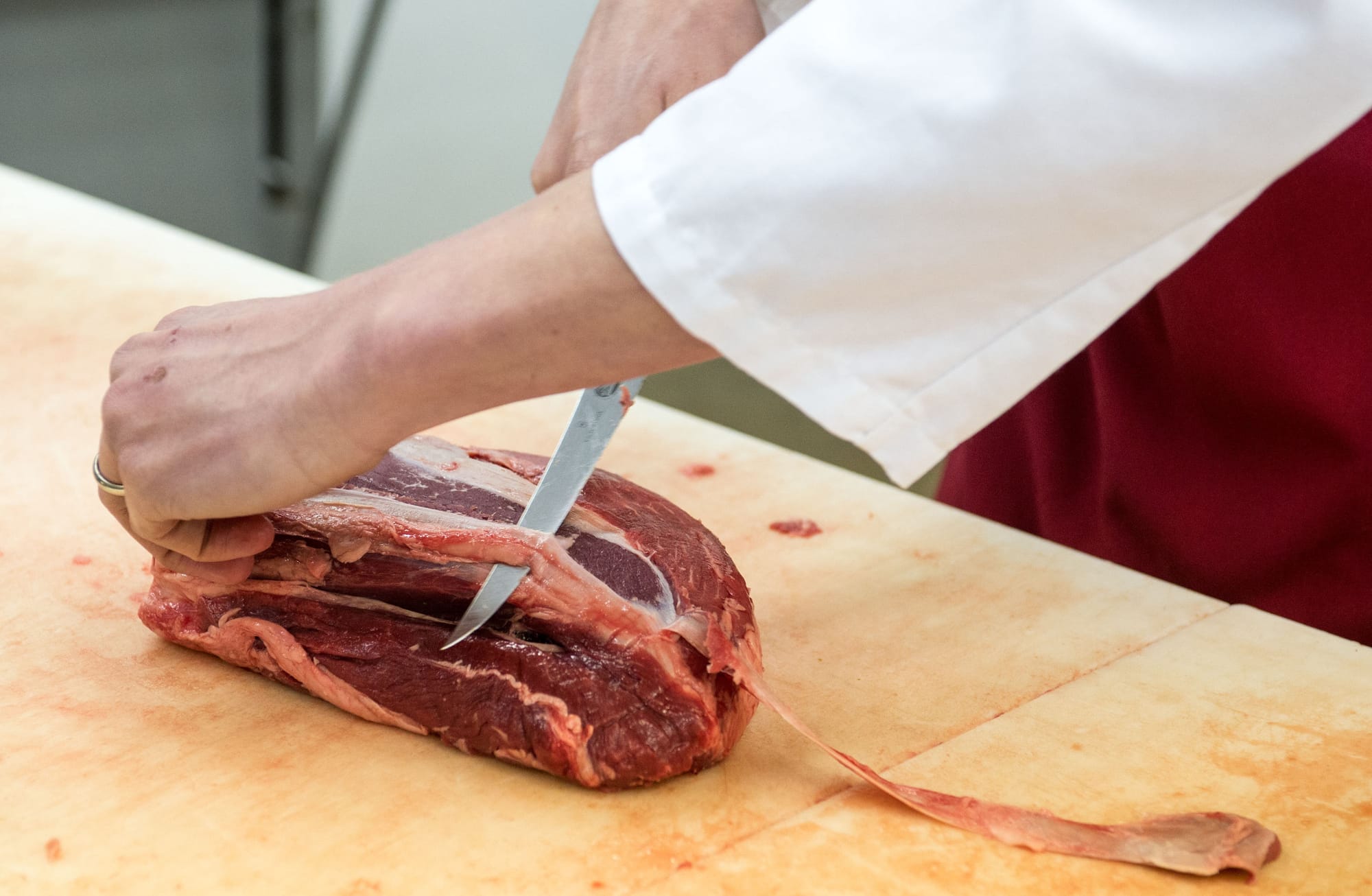 The Food Safety and Inspection Service is responsible for monitoring the quality of U.S. meat that is eventually sold throughout the country, such as this cut of meat being sliced at The Old Time Meat and Deli Shop in Champaign, Ill. Beef produced at a Rancho Feeding Corporation in California did not receive a full federal inspection, and consequently could be dangerous to consume.