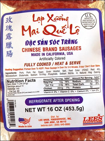 Lee Bros. Foodservice Inc. of California announced a recall because 740 of its Lee's brand sausage products were contaminated with a dangerous bacteria.