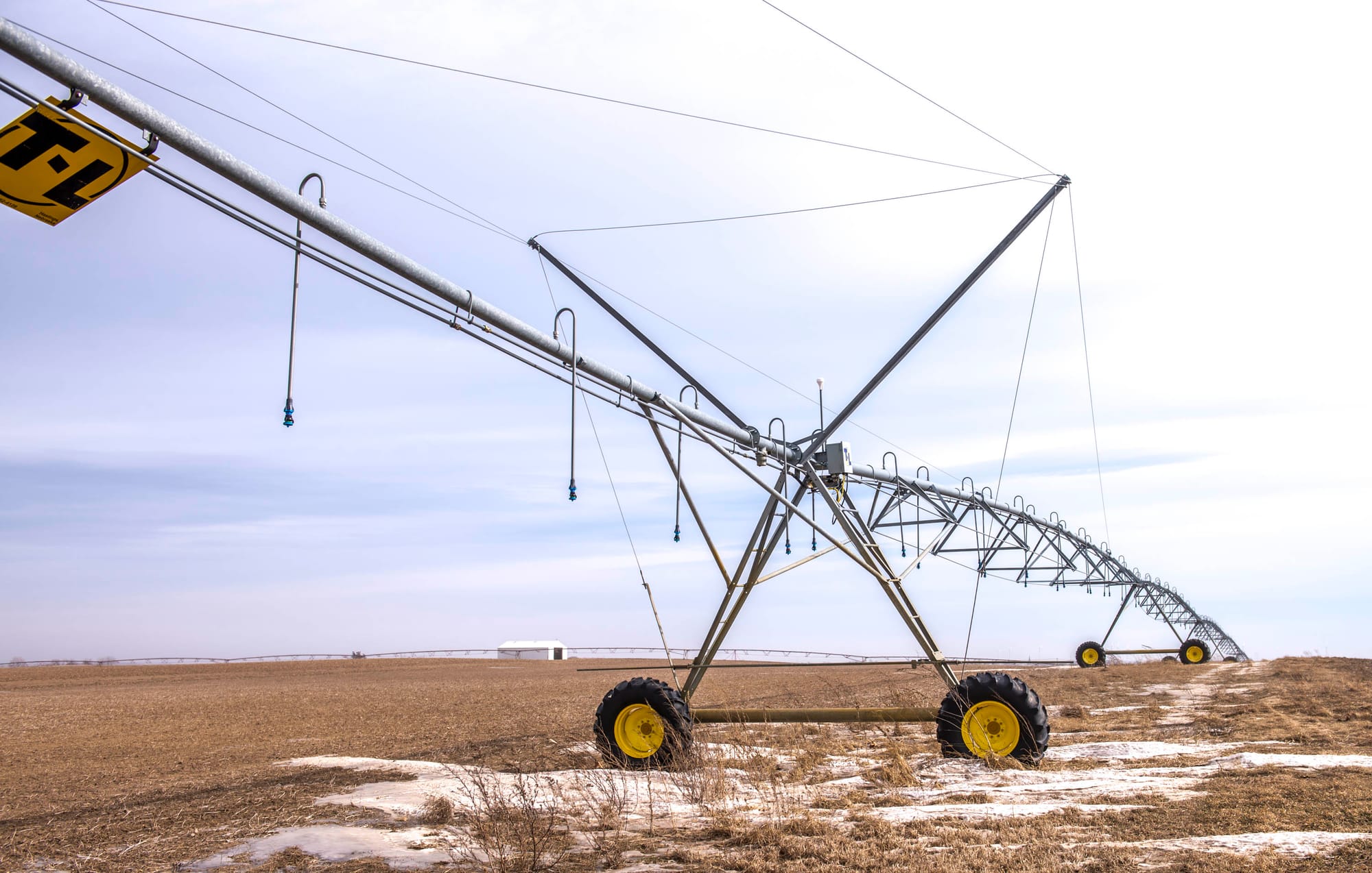 Irrigation equipment in a field near Gifford, Ill.,  sits idle during the winter. According to federal studies, irrigation consumes more water than anything else.