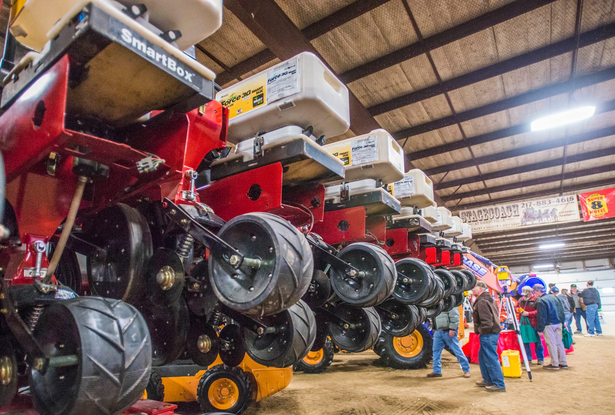 Machinery on display at the Midwest Ag Expo in Gifford, Ill., on Jan. 30, 2014.