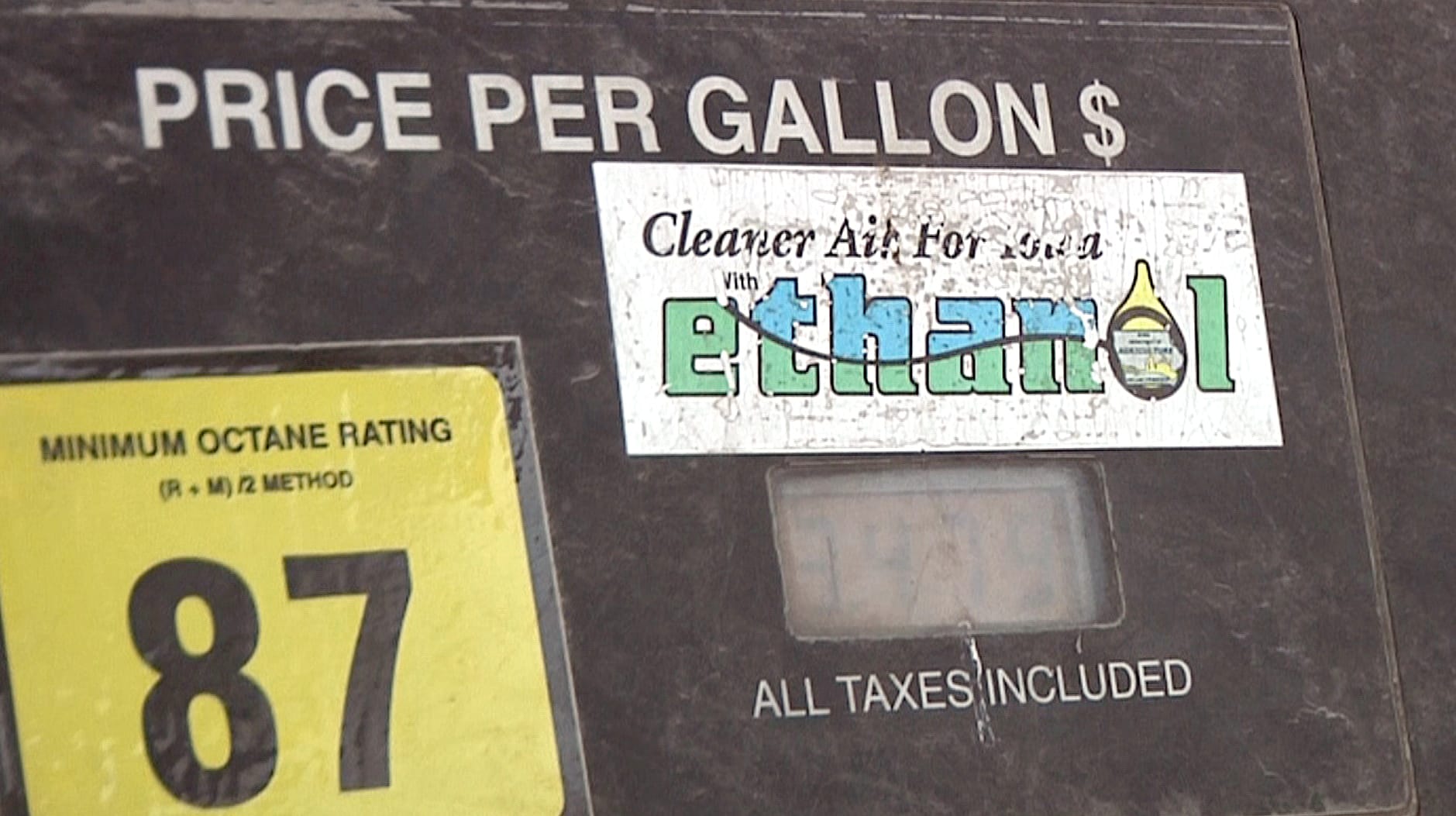 Corn ethanol pump for E10 through E15 mixtures. Photo taken May 6, 2014.