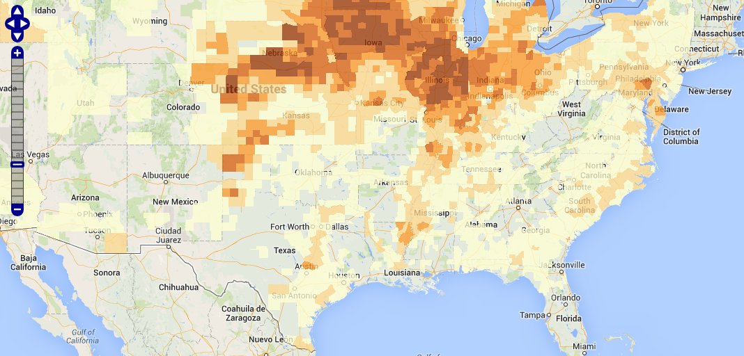 Click the map to see where alternative fuels in the United States are being produced.
