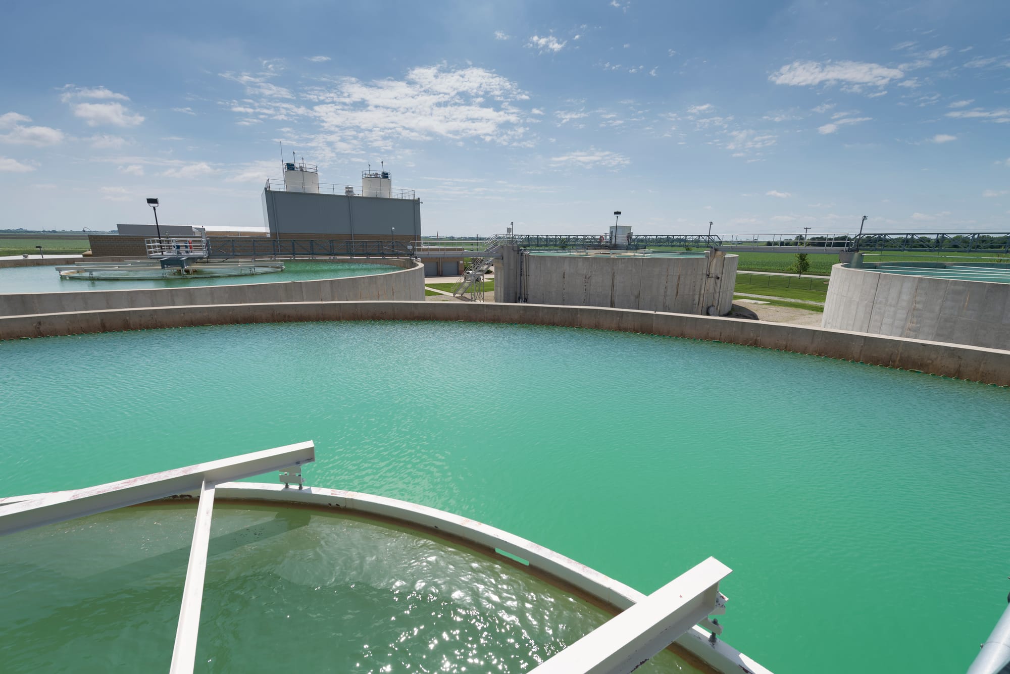 A settlement basin in the first treatment steps at the Illinois American Water plant west of Champaign, Ill. According to a survey of state water managers, Illinois will experience a regional shortage of freshwater sometime within the next decade.