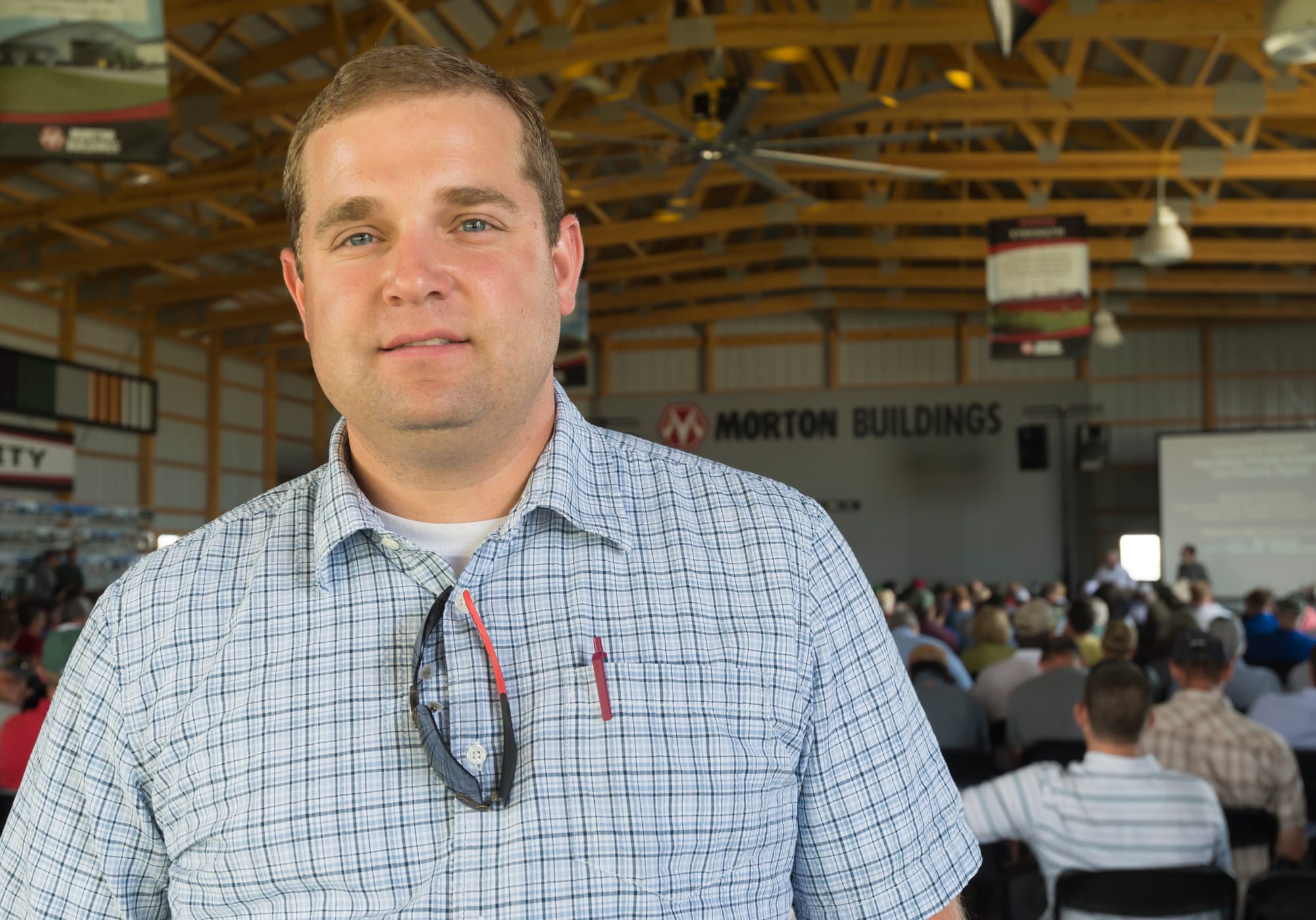 Randy Aberle farms corn, wheat and soybeans in Gibson City, Ill. He spoke on a panel of farmers at the 2014 Precision Aerial Ag Show.