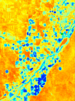 Map showing evapotranspiration