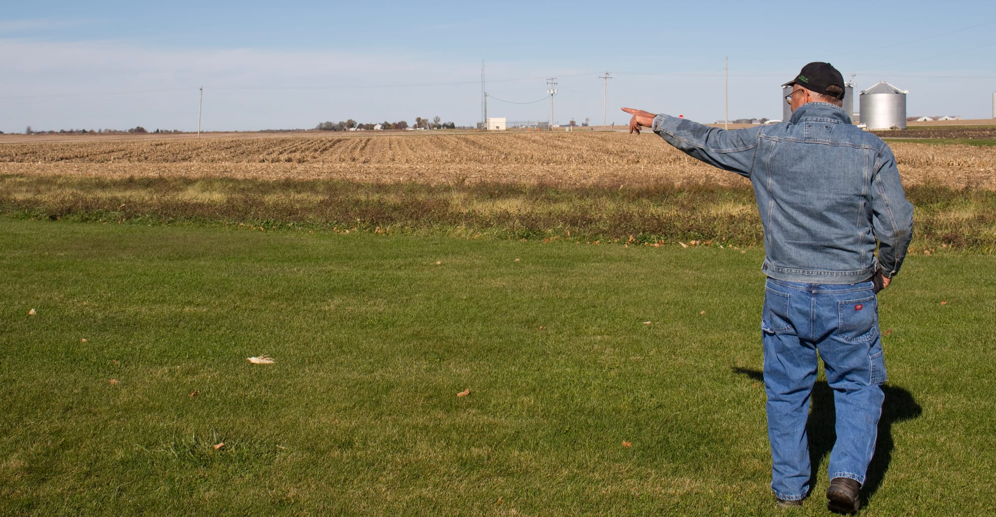 Lin Warfel walks across his central-Illinois corn and soybean farm on Nov. 5, 2014. Like many farmers, Warfel opposes the Waters of the U.S. rule.