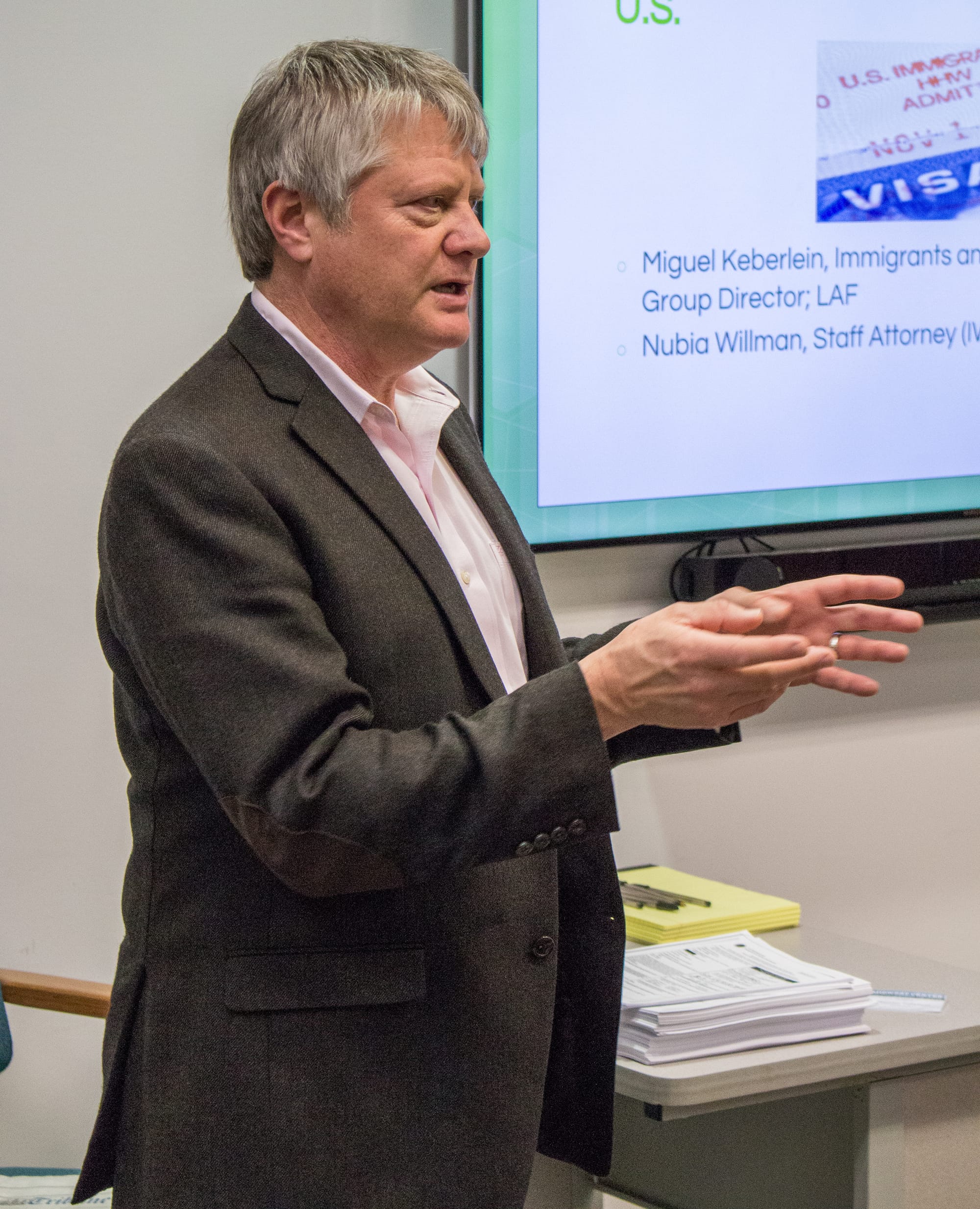 Brant Houston, Knight Chair in enterprise and investigative reporting at the University of Illinois at Urbana-Champaign, outlined the diversity visa program by pointing to an example in his own community.