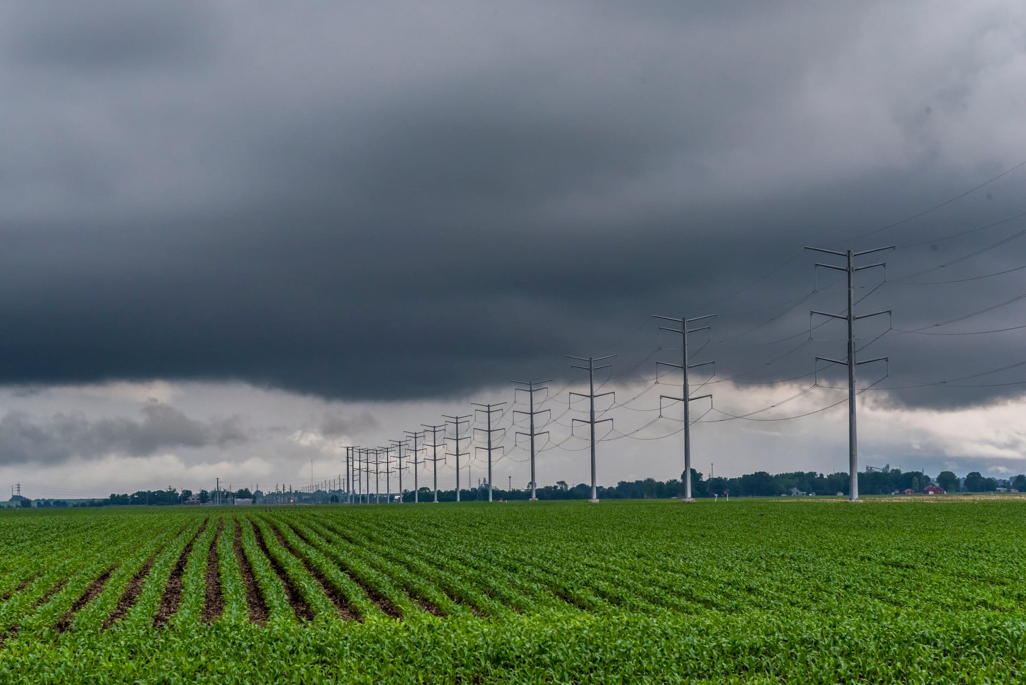 A thunderstorm sweeps over Champaign County in Illinois on May 30, 2015.