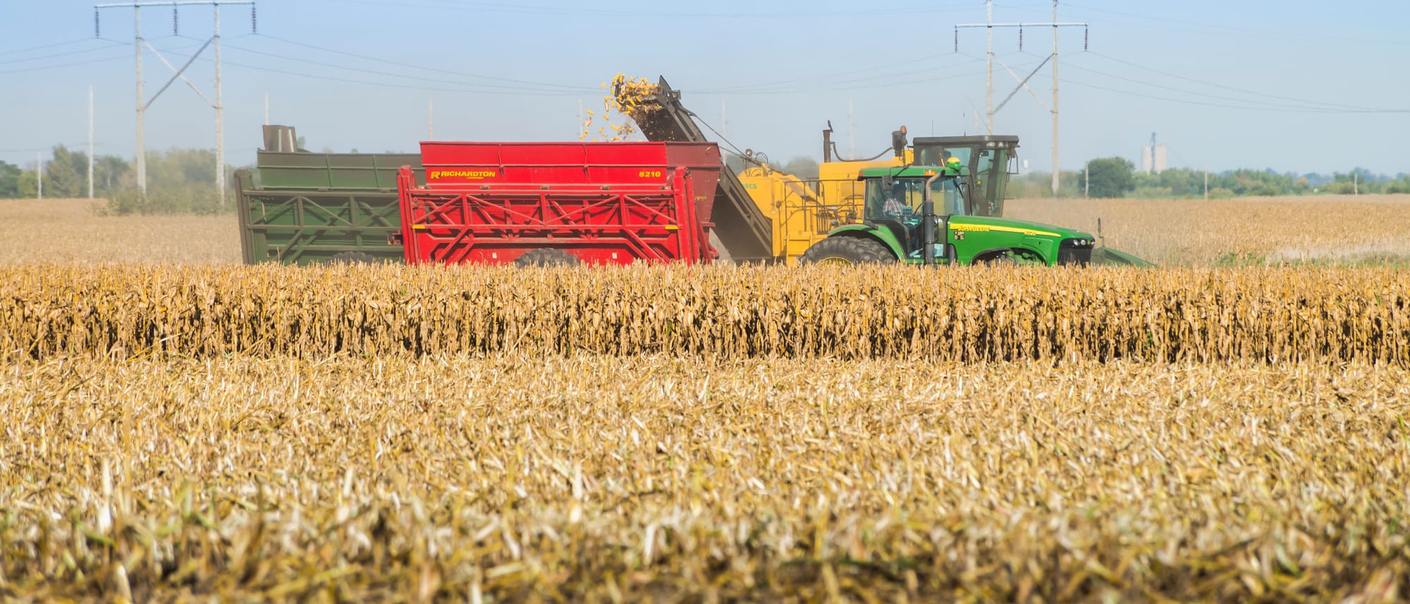 Harvest activity just south of Rantoul, Ill., on September 26, 2014. According to the U.S. Department of Agriculture, 2014 was the top-yielding year in U.S. corn production history.