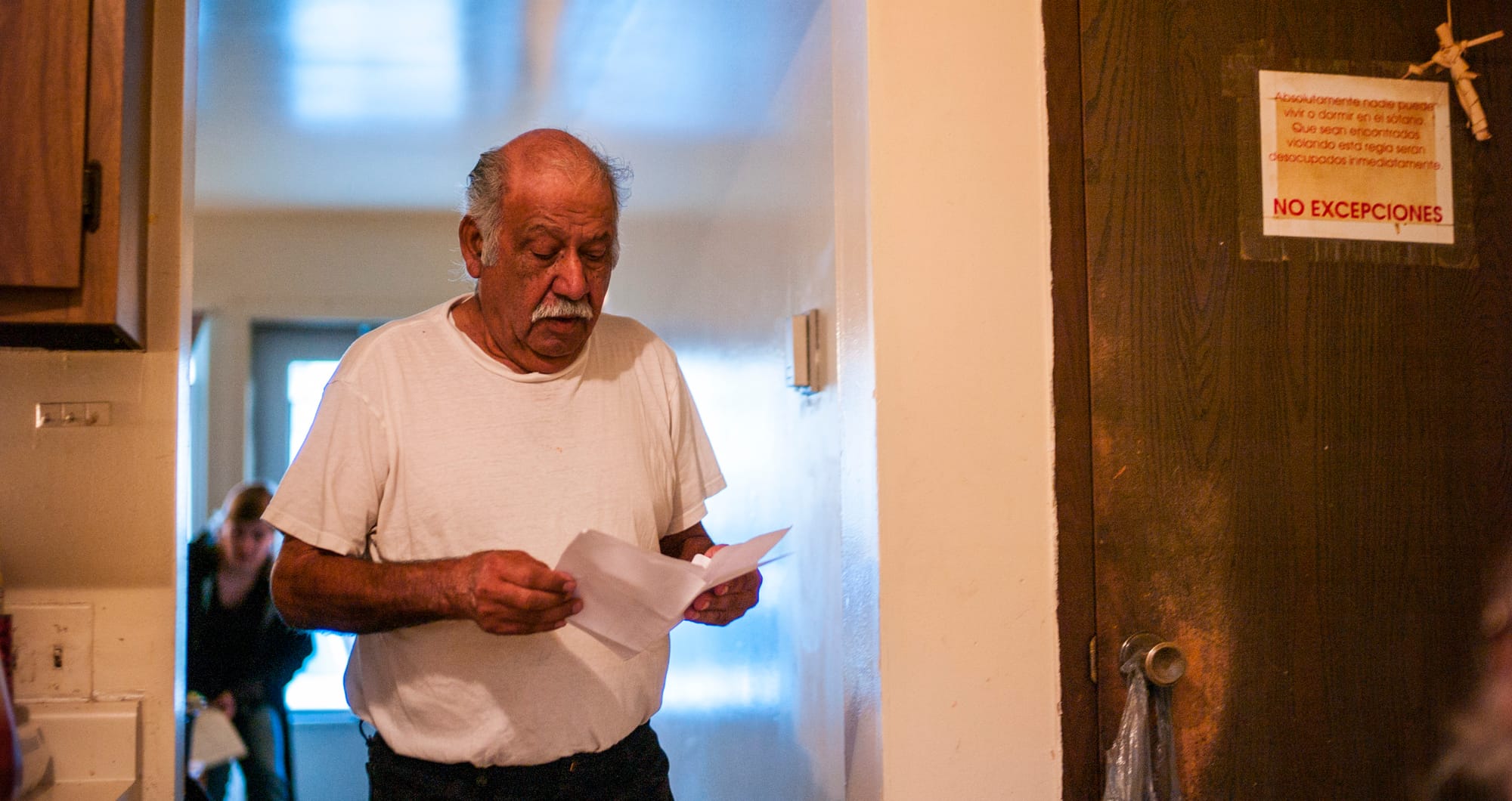 Tomas Pizana reviews his payment records on June 16, 2016.