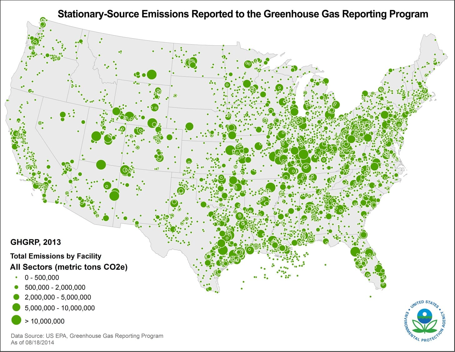 Have you ever wondered where #GreenhouseGas (GHG) emissions in the United States come from? We just released GHG emissions data from 8,000 large industrial facilities across the nation. Explore our interactive map tool to learn about emission where you live. #ClimateChange ghgdata.epa.gov/ghgp/main.do