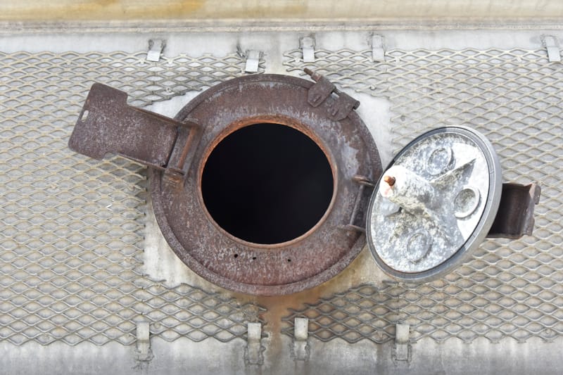 A tanker hatch at the Fire Service Institute on Wednesday, Sept. 7, 2016. 