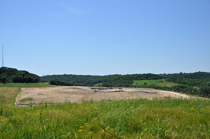 Dubuque's active landfill cell.