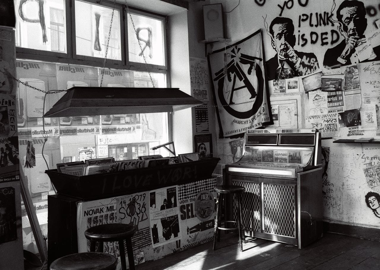  Rip Off, Hamburg, Germany's first punk record shop, photographed in 1981