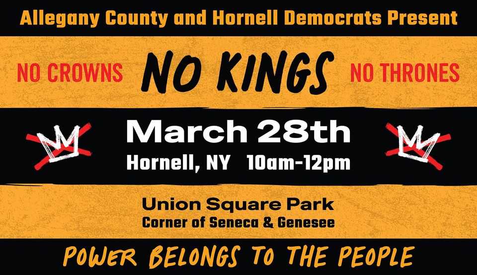 Join Us for ❌👑 NO KINGS 3.0 in Hornell!
