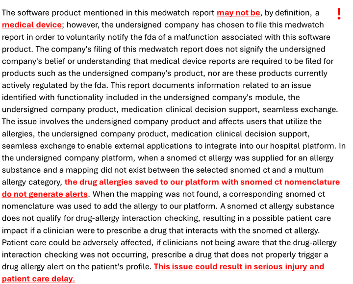 Reporting Adverse Events for a "Medical Device" That May Not Be a "Medical Device"