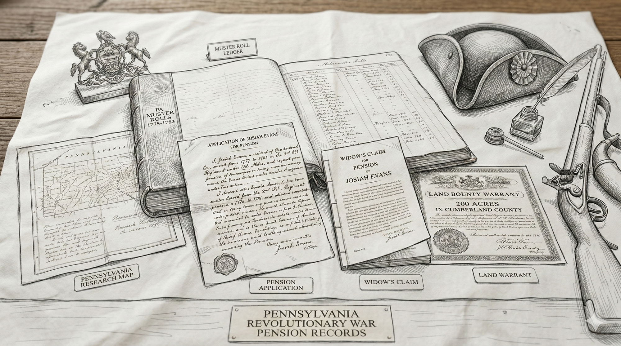 Revolutionary War Pension Records for Pennsylvania Soldiers