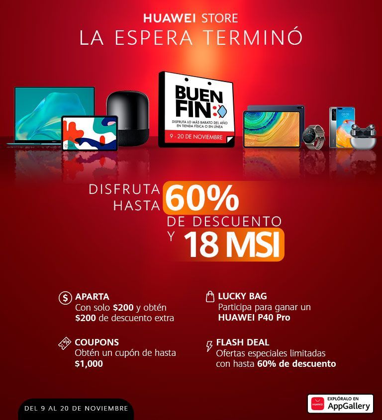 ¡Celebra con Huawei el Buen Fin 2020!