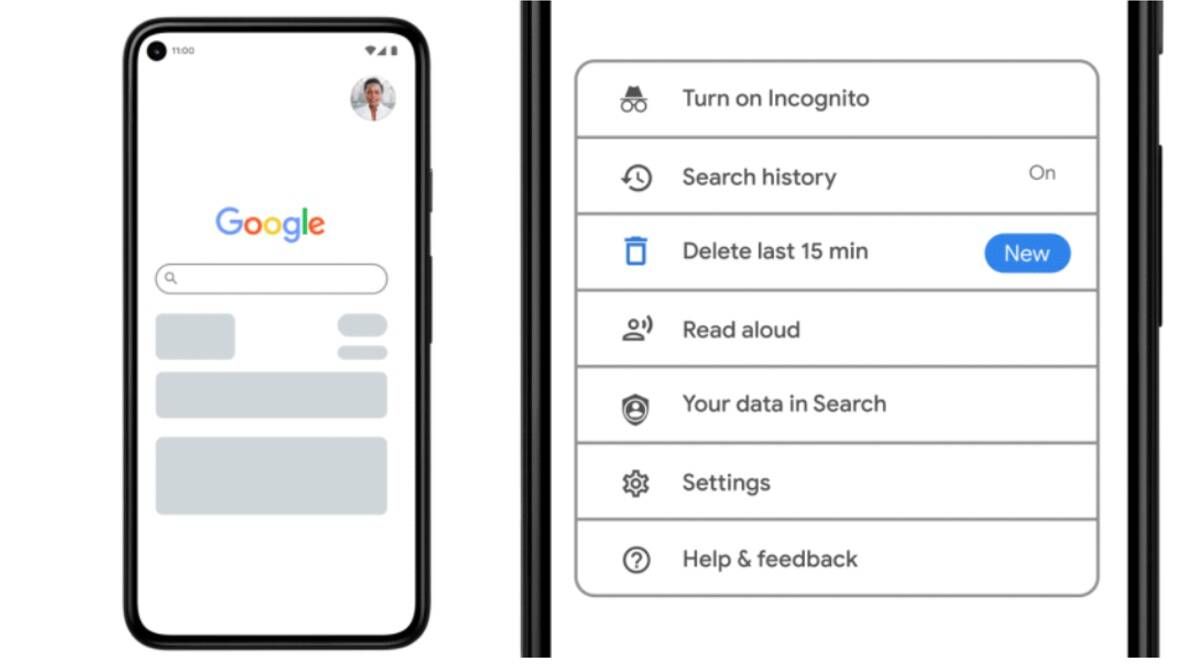 Google ya permite eliminar los últimos 15 minutos del historial de búsqueda