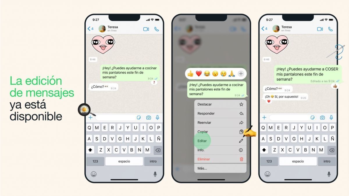 ¿Cómo editar mensajes en WhatsApp?