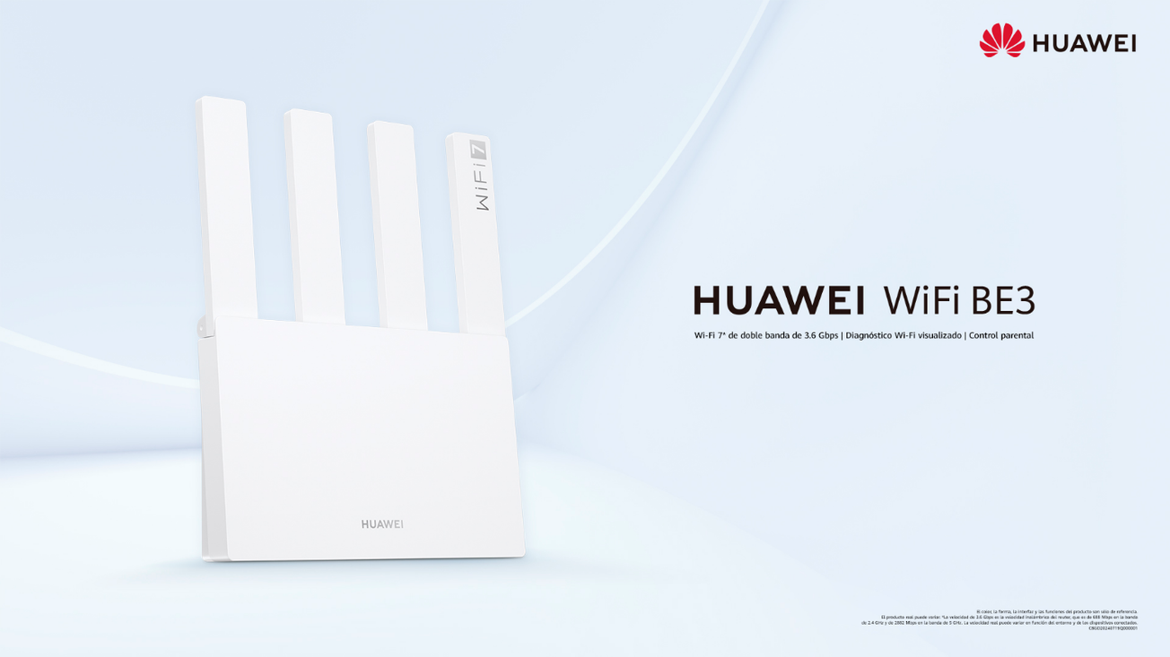 HUAWEI presenta su nuevo  Router HUAWEI WiFi BE3 con Wi-Fi 7