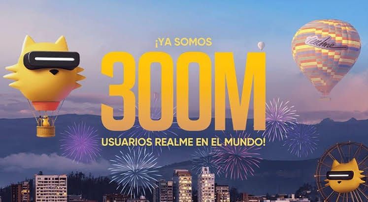realme llega a 300 millones de usuarios globales en 7 años.