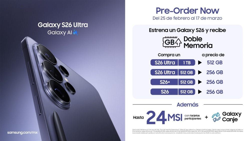 Samsung lanza la serie S26 de forma oficial