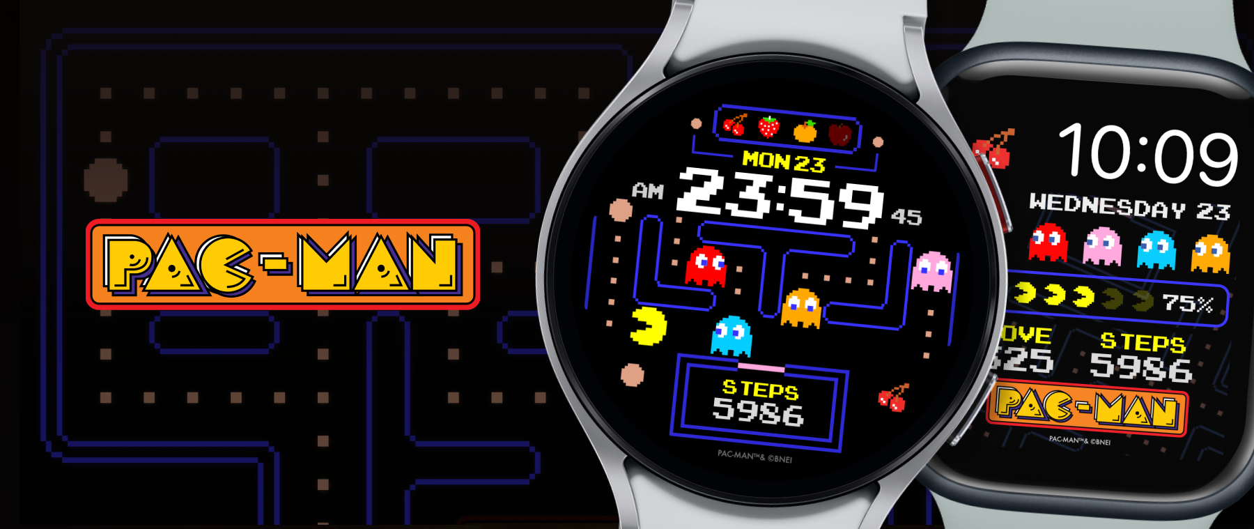 🎉 Introducing The Official PAC-MAN Watch Faces!