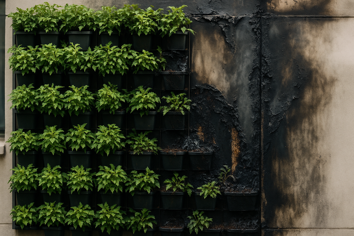 Plastic-Potted Green Walls Pose Fire Risk, Experts Warn