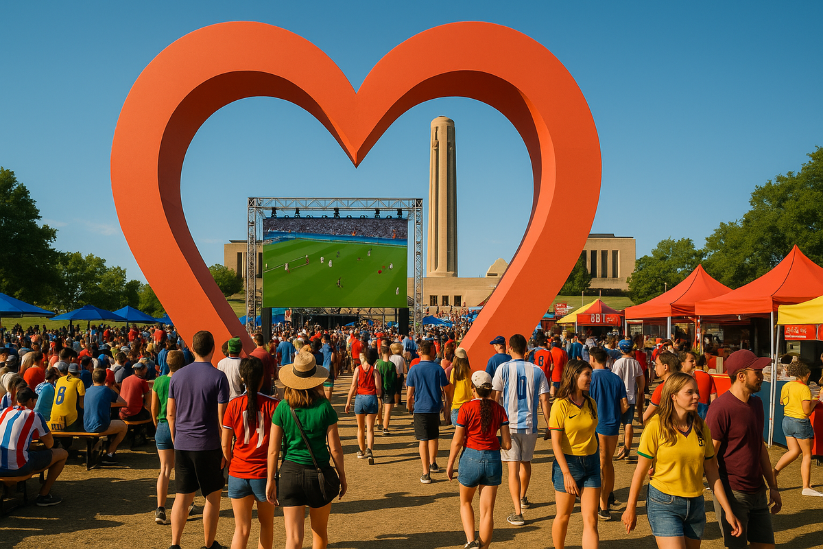 Populous Crafts Iconic Heart-Shaped Gateway for FIFA Fan Festival