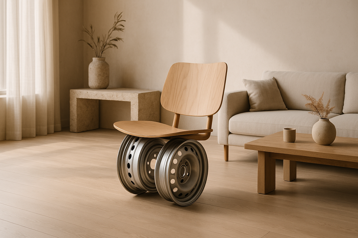 Studio NRG Revolutionizes Furniture Design with Recycled Car Rims