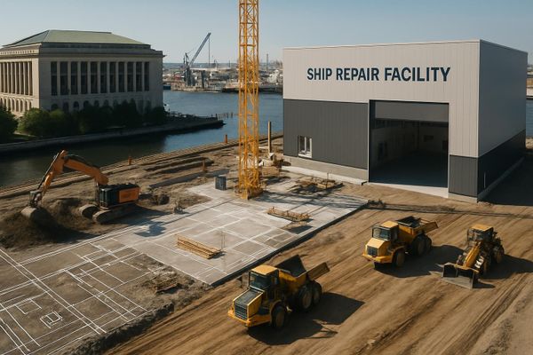 Skanska USA Civil Northeast Secures $149.7M DoD Contract for Ship Repair Facility