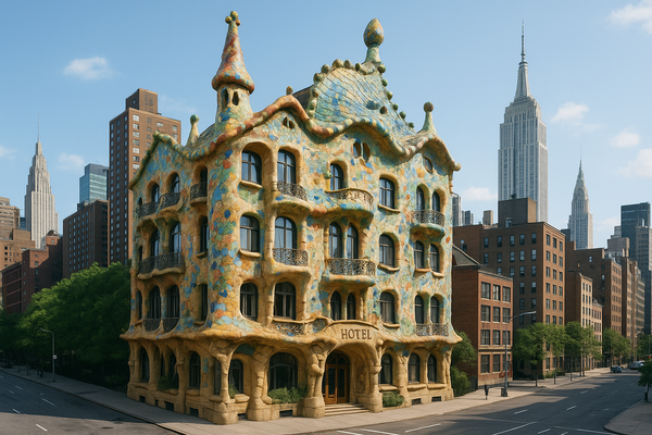 AI Challenges Traditional Architecture with Gaudí Hotel Renders