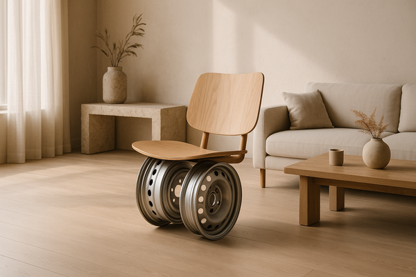 Studio NRG Revolutionizes Furniture Design with Recycled Car Rims