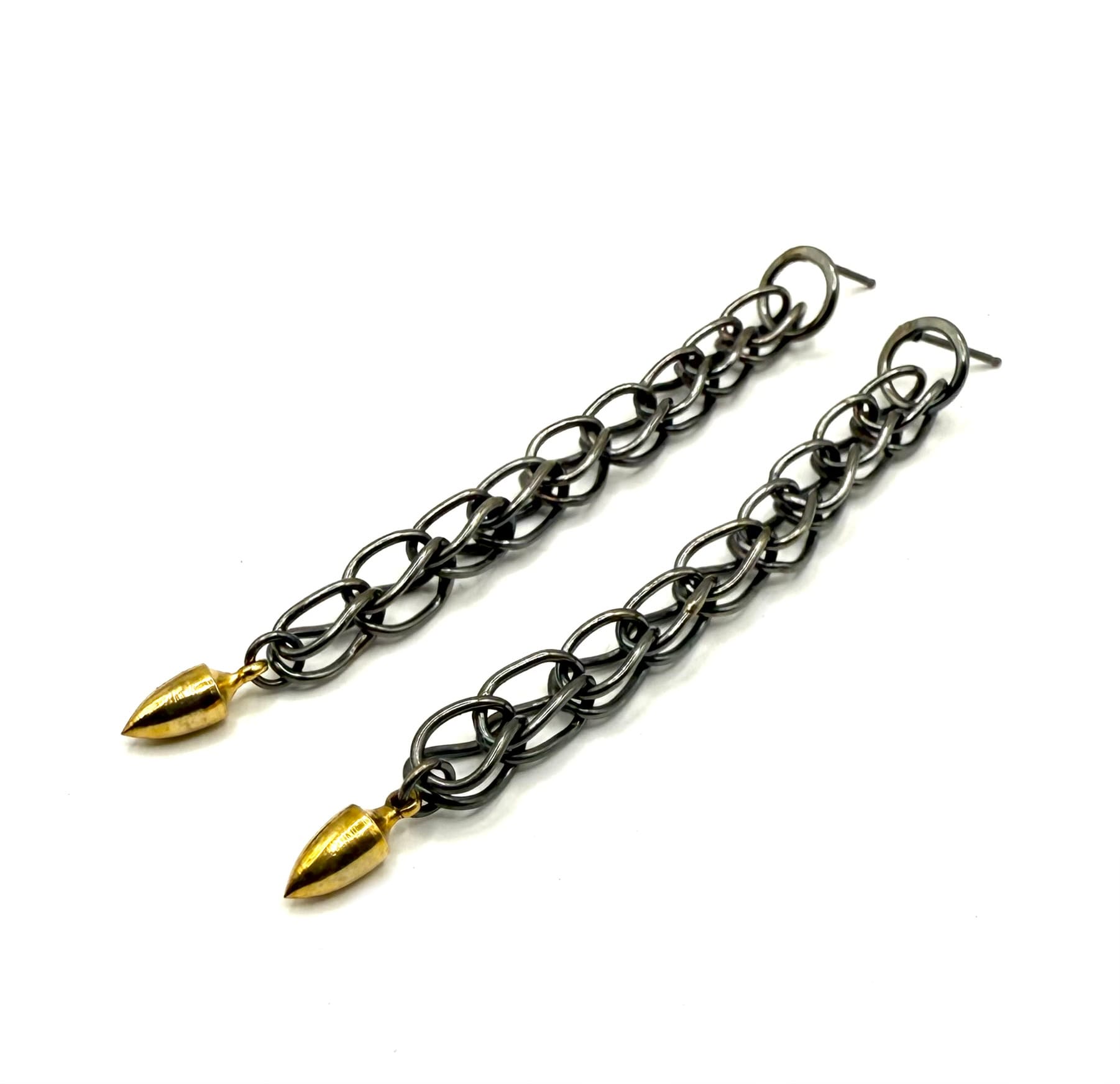 Brass-weighted Earrings