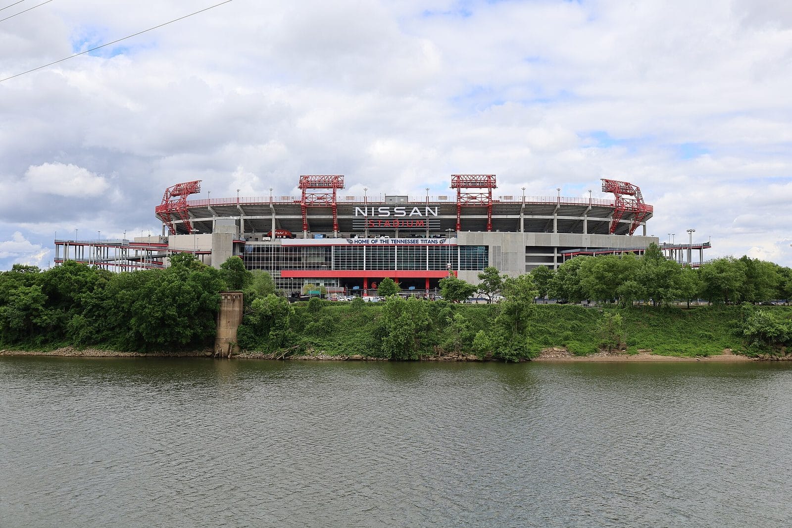 Nissan Stadium seen across the Cumberland River