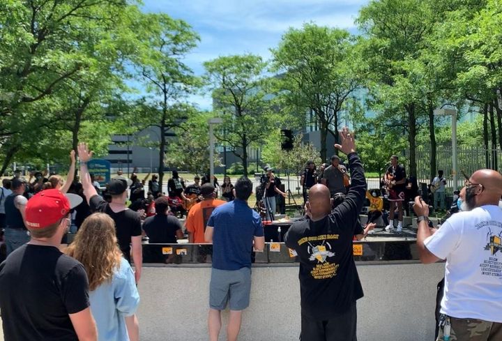 Social justice rally in Detroit