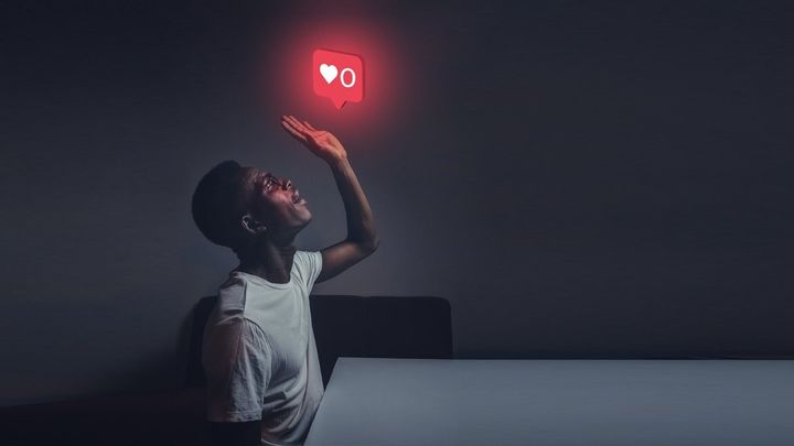 Looking up at your heart posture.