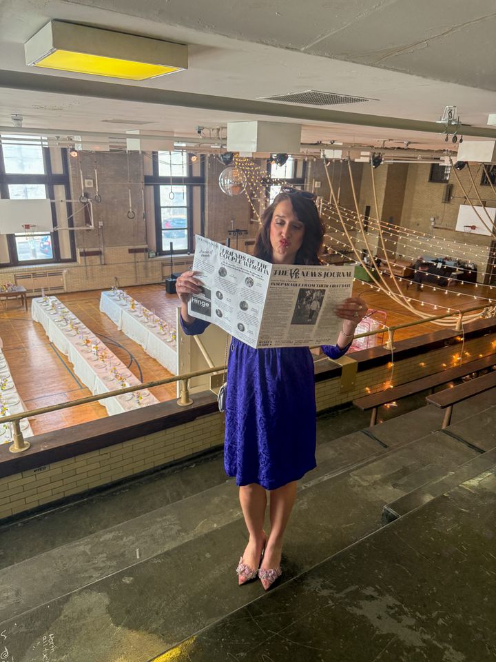 A very cute wedding newspaper tabloid for my good friends