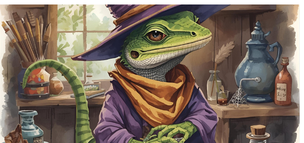 Ever Seen a Lizard Dressed as a Wizard?