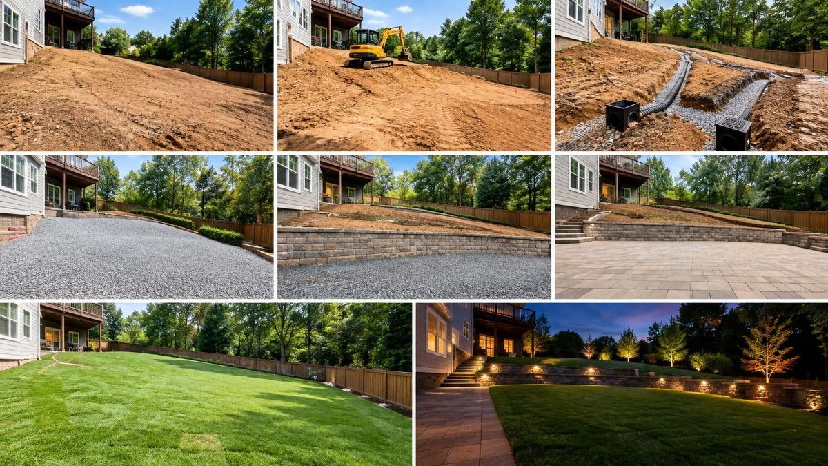 What does a full backyard grading and drainage build actually involve, phase by phase? — River’s Landscape LLC