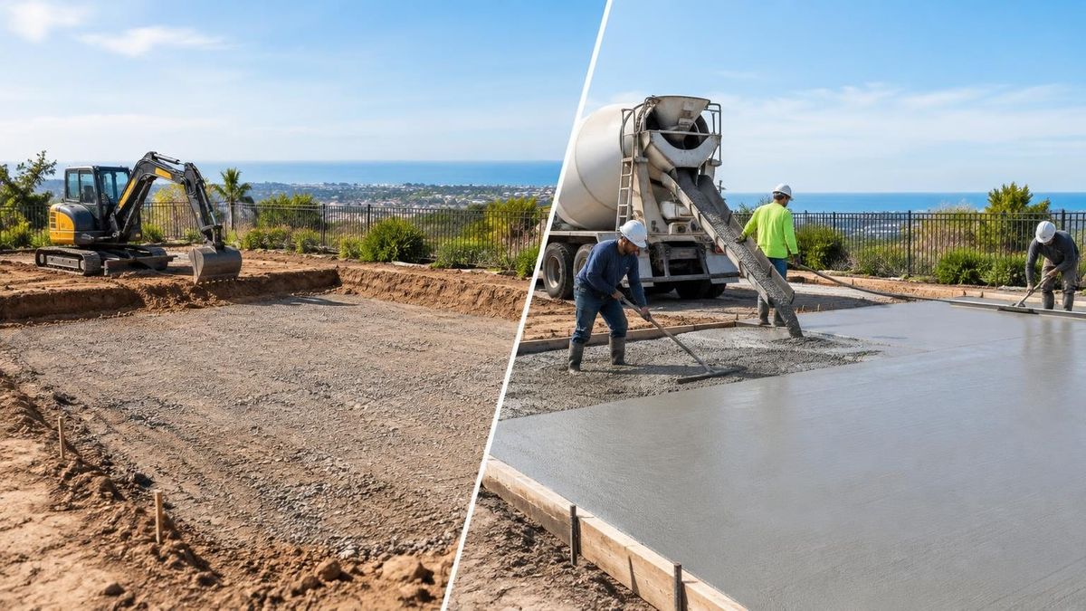 Can SK Concrete handle both excavation and the new concrete pour? — SK Concrete