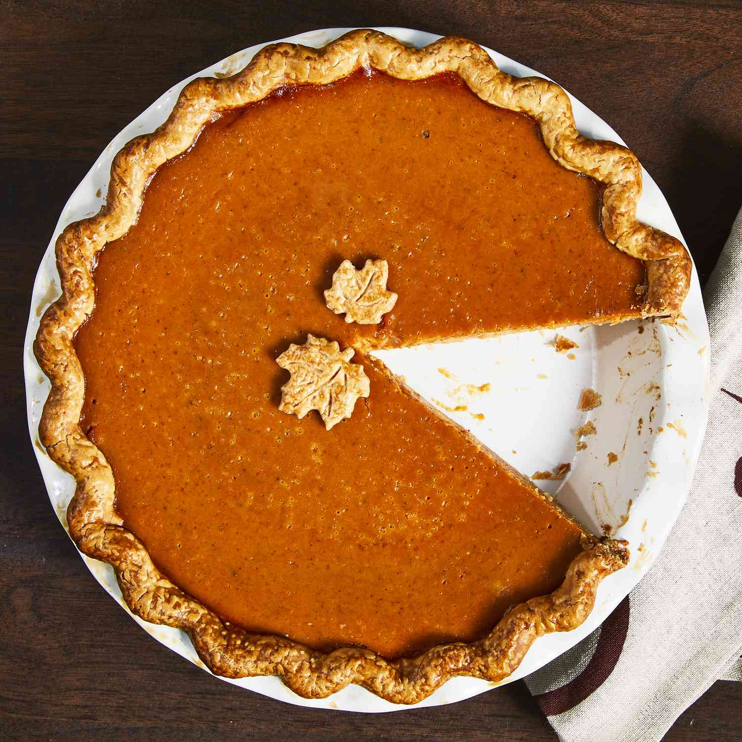 Chinese words for Halloween foods: an image of pumpkin pie, 南瓜派 in Chinese. 