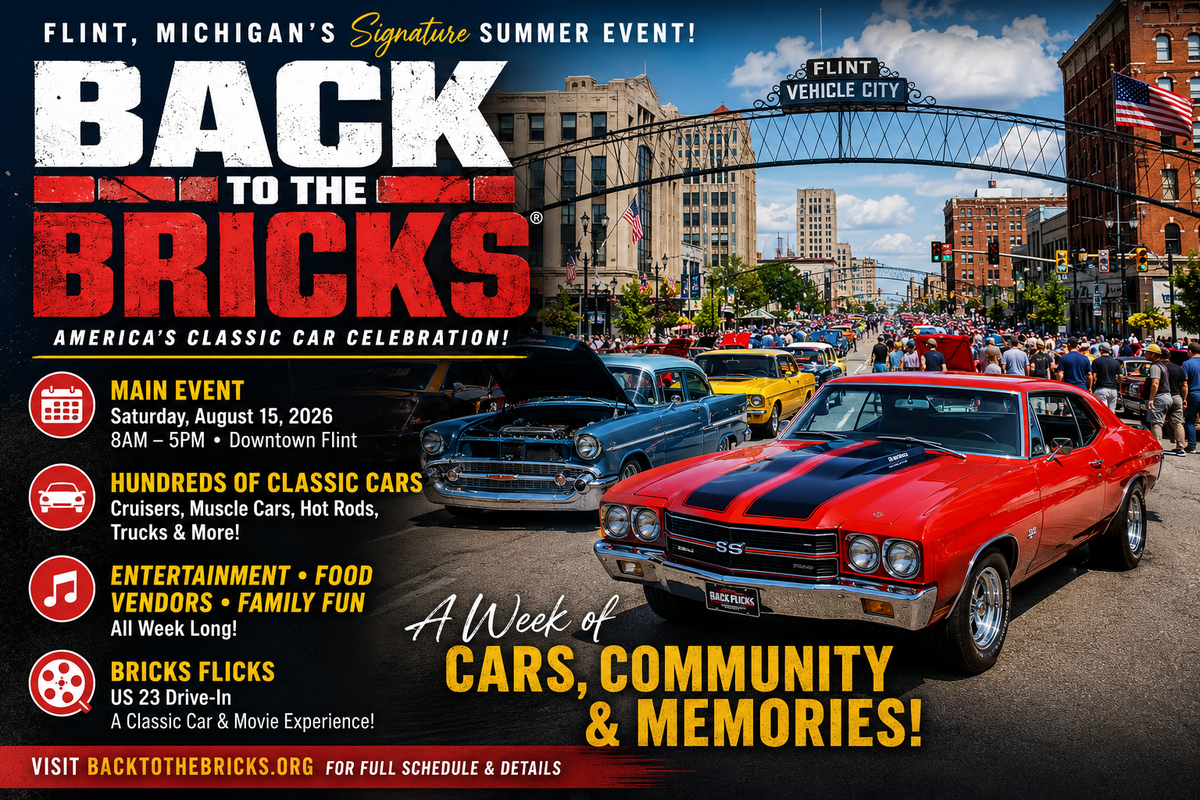 Back to the Bricks Brings Cars, Crowds and Automotive History to Downtown Flint