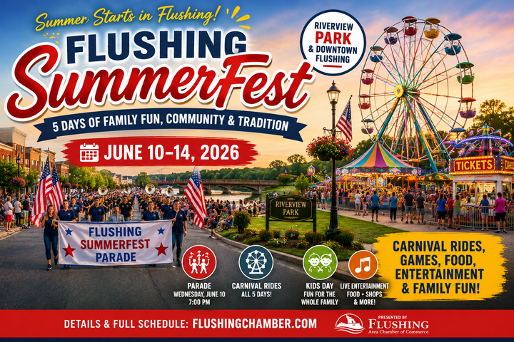 Flushing will welcome summer with five days of carnival rides, community traditions and family activities when Flushing SummerFest returns June 10–14, 2026.