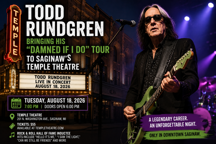 Todd Rundgren Bringing “Damned If I Do” Tour to Saginaw’s Temple Theatre
