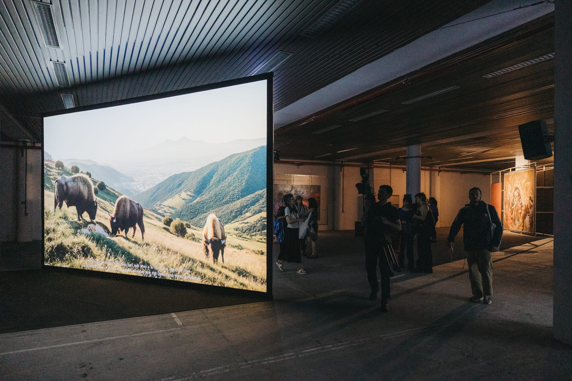 Installation view of Sofia Dona’s In Tempe or The Dales of Arcady (Utopias) at the 9th Thessaloniki Biennale.
