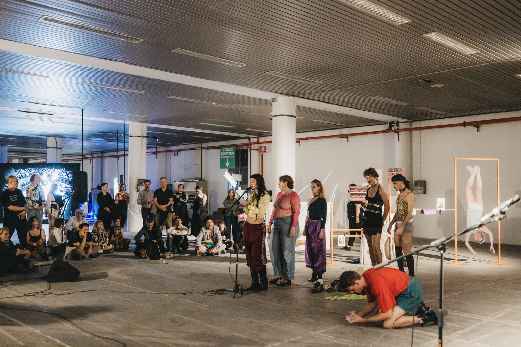 Performance view of VASKOS’s From Vardari to Omonoia at the 9th Thessaloniki Biennale.