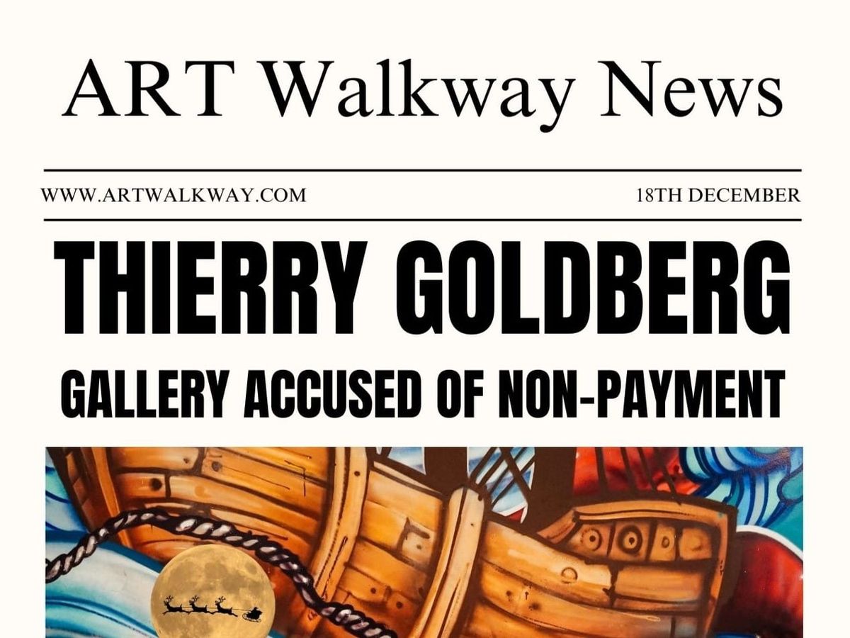 News paper: Thierry Goldberg Gallery accused of non-payment.